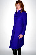 Wool coat in purple