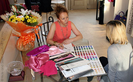 Loraine during a consultation