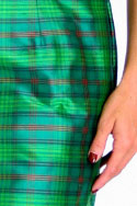 Shift Dress - Silk tartan (Hunting Ross) - Detail view