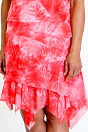 Strappy Dress - Tiered tie-dye chiffon - detail view