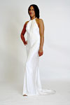 Gown - Bias cut, double sided silk satin, low cut back and small trane