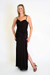 Gown - Ruched brown chiffon