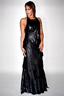 Long leather dress