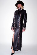 Long leather coat, in Bourneville