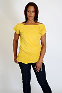 Suede Top - Unlined with natural hem and low back with knotted detail